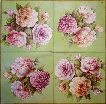 463 Rosen - 3-lagig (grün) - Paw